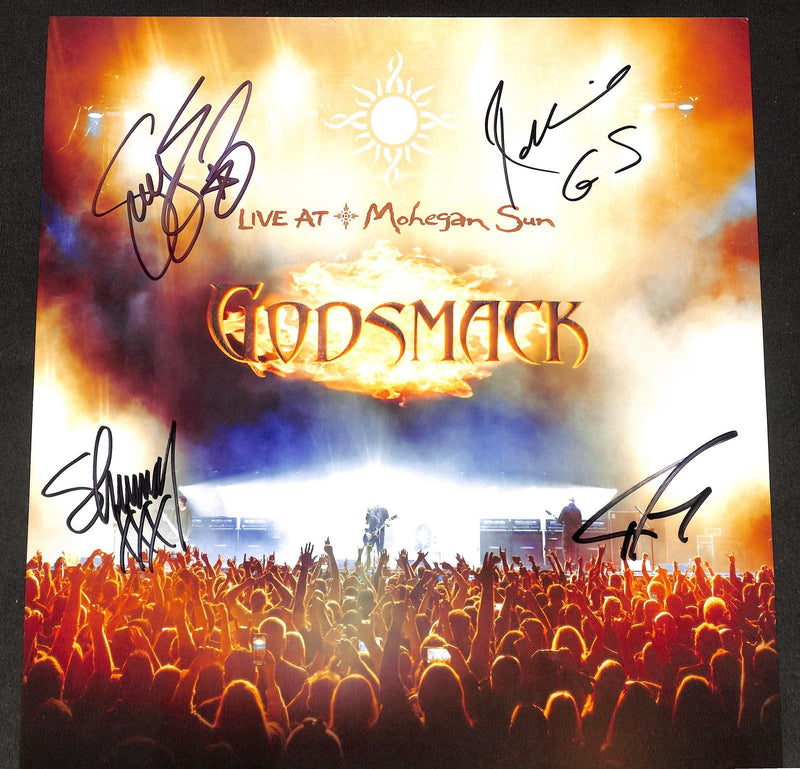 Godsmack Signed "Live at Mohegan Sun" Album Sleeve Beckett LOA0