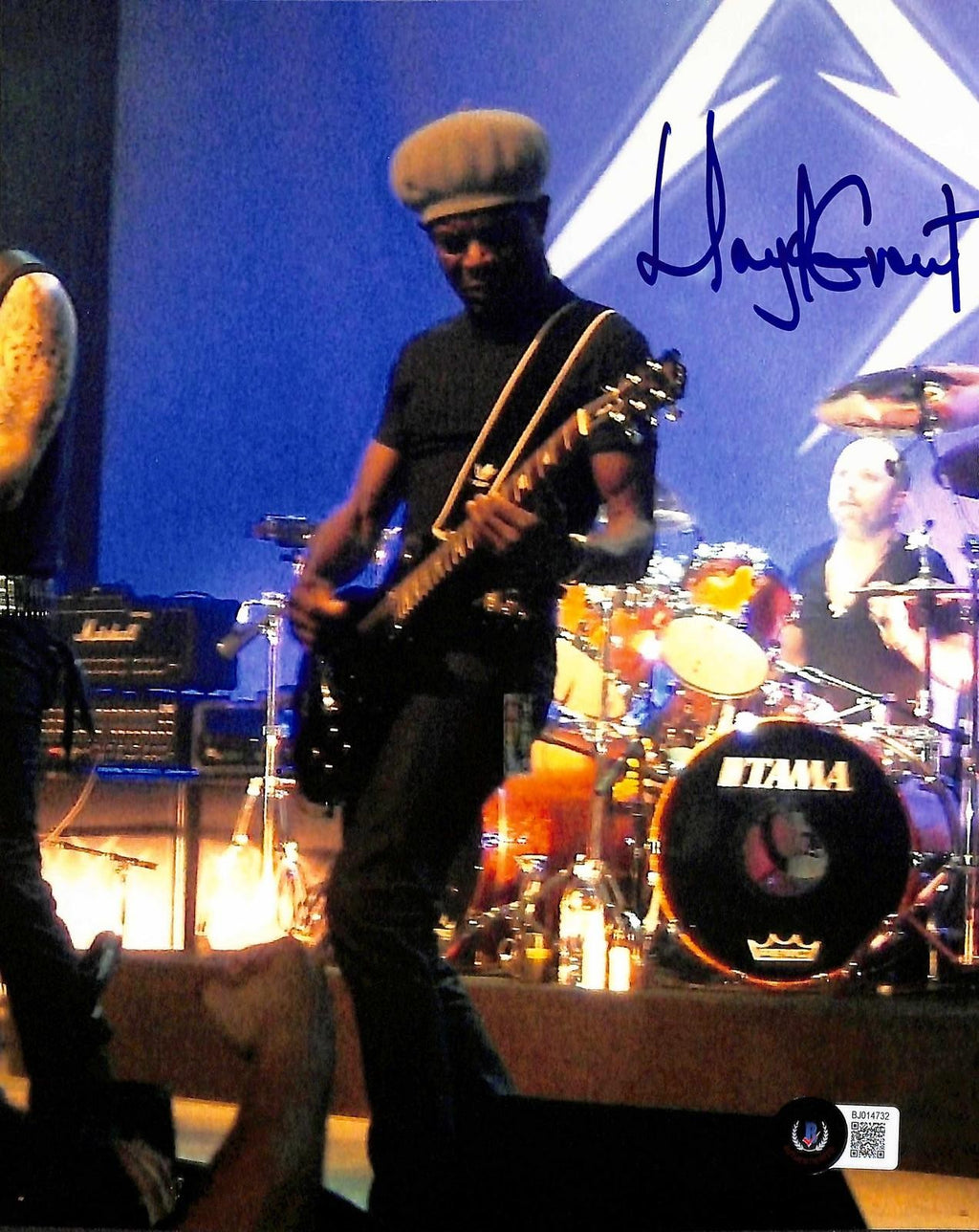 Lloyd Grant Metallica Guitarist Signed Concert Photo 8x10 Beckett Authenticated0
