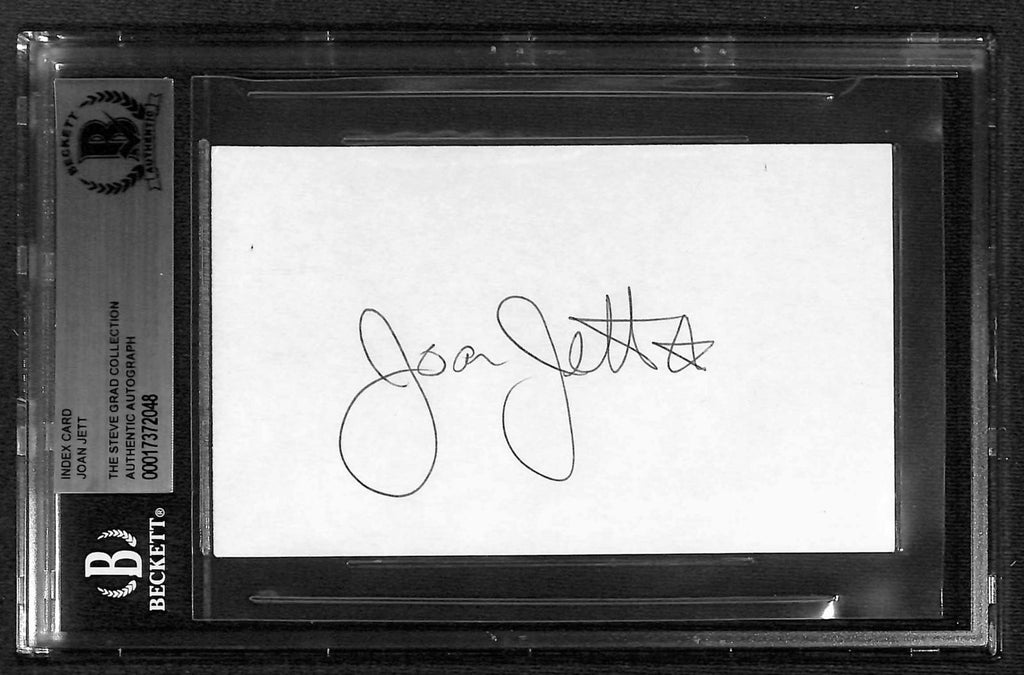 Joan Jett Signed Index Card Beckett Slabbed Autograph0