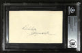 Debbie Reynolds Actress Signed 3x5 Index Card Beckett Slabbed Autograph0