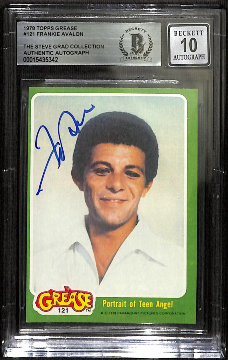 Frankie Avalon Signed 1978 Topps Grease Trading Card #121 Beckett Auto 100
