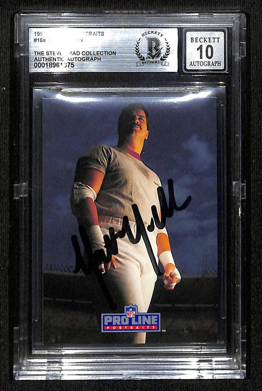 Matt Millen Raiders Signed 1991 Pro Line Portraits Card Beckett Auto 100