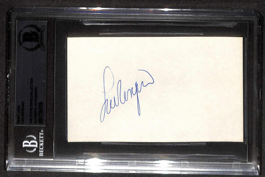 Lou Ferrigno The Hulk Signed 3x5 Index Card Beckett Autograph0