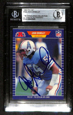 John Grimsley Signed 1989 Pro Set Houston Oilers Card Beckett Slab0