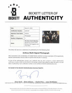 Anthrax Band X3 Signed Photograph 11x14 Beckett LOA1