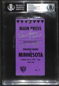 Warren Moon Signed Chicago Bears vs Minnesota 9/3/1995 Press Pass Beckett0