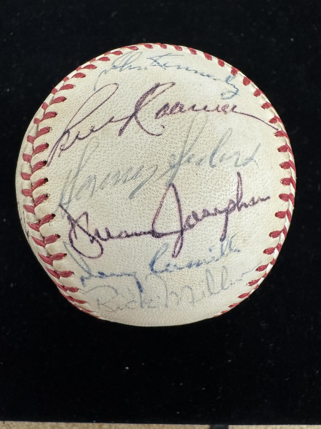 1972 Boston Red Sox Team Signed Baseball Fisk Rookie Year Beckett LOA2