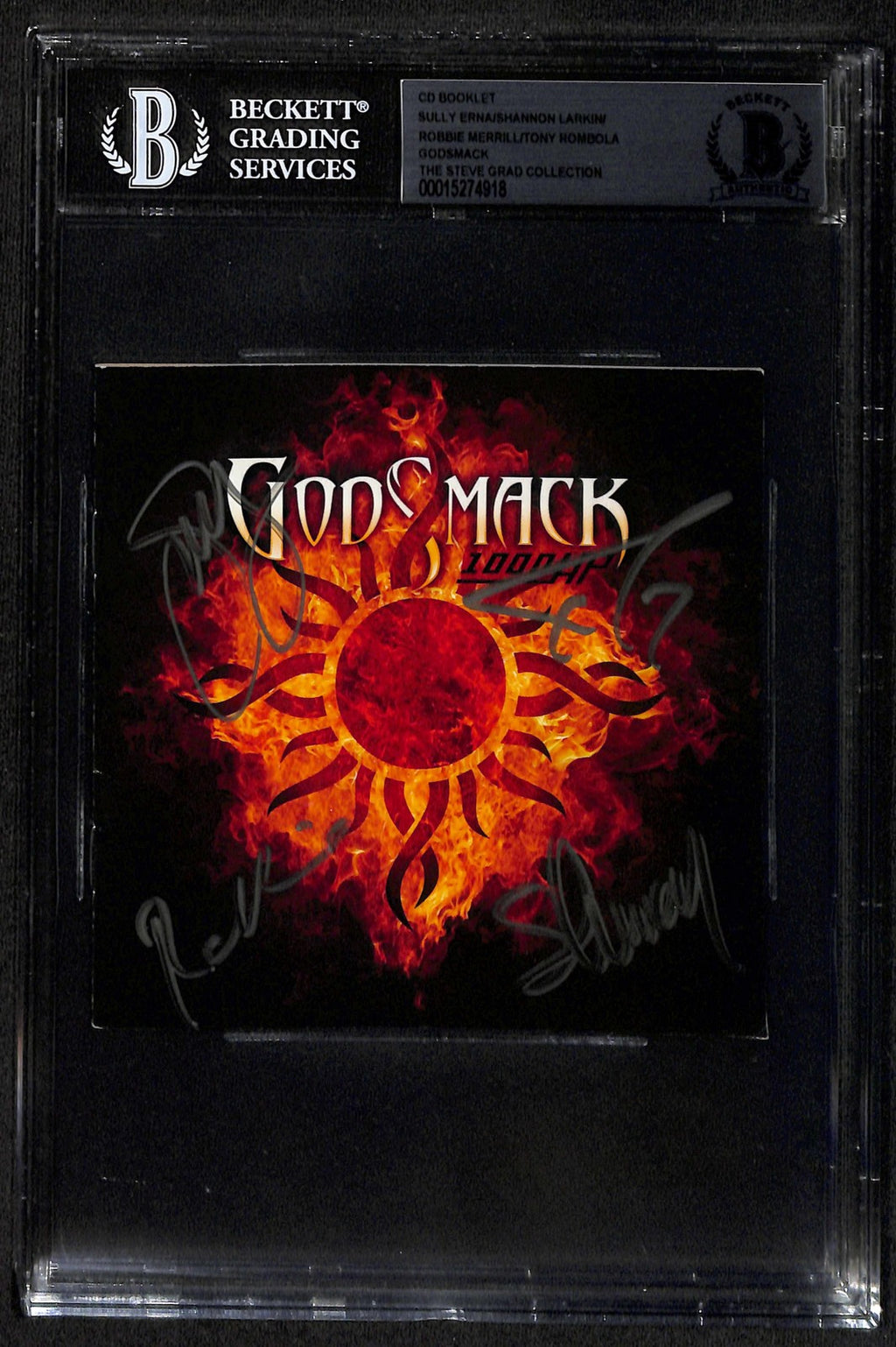 Godsmack Band x4 Signed 1000hp CD Cover BECKETT0