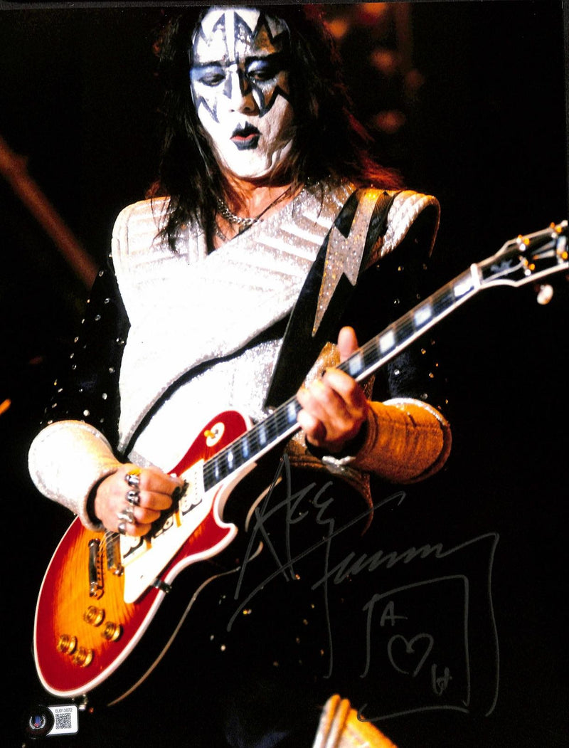 Ace Frehley Signed KISS Photograph 11x14 Beckett Authenticated0