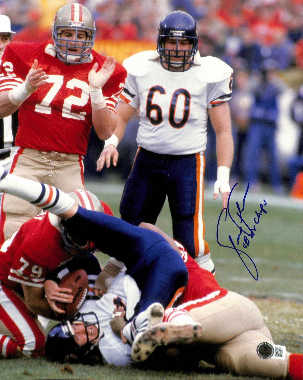 Steve Fuller Signed 1985 Chicago Bears 11x14 Photo Beckett Authenticated0