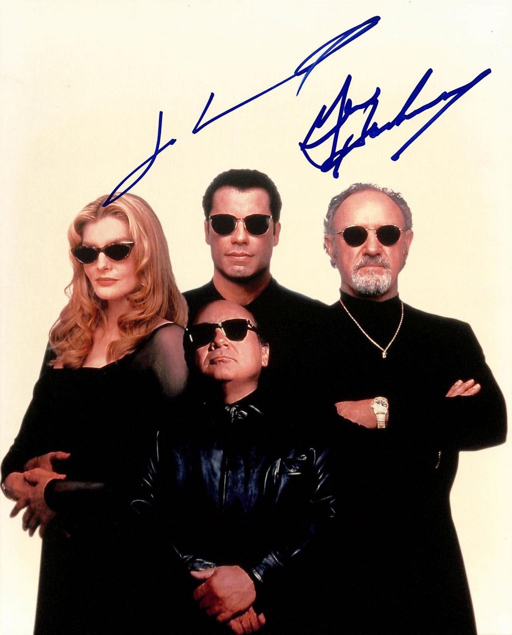 Gene Hackman & John Travolta Signed Get Shorty 8x10 Photo Beckett LOA1