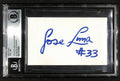 Jose Lima MLB Pitcher Signed Index Card Beckett Slab Autograph0