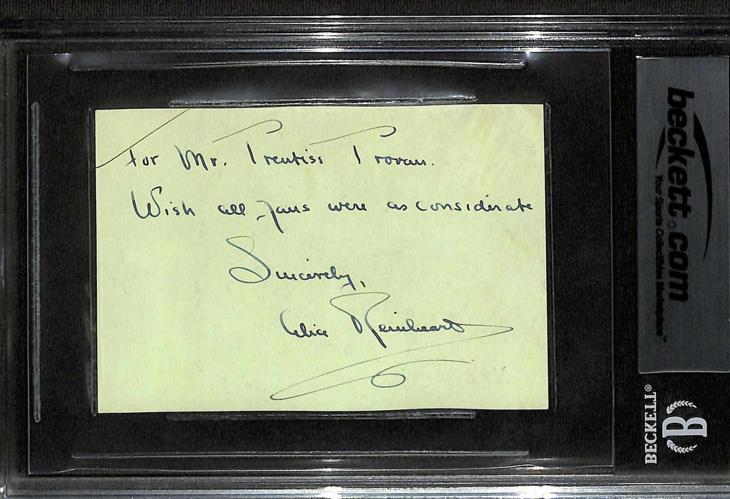 Eleanor Powell & Alice Reinheart Dual signed cut BECKETT1