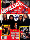 Metallica Signed Hetfield Ulrich Hammett Newsted 1991 Magazine Cover BAS0