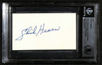 Chick Hearn Lakers Legnedary Broadcaster Signed Cut BECKETT AUTOGRAPH0