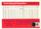 Larry Herndon Signed 1983 Donruss Giant Tigers Trading Card BAS1