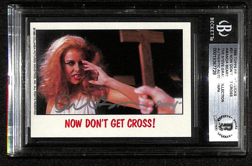 Amanda Bearse Signed Fright Flicks Trading Card Beckett0