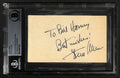 Steve Allen The Tonight Show Signed Index Card Beckett Slabbed Autograph0