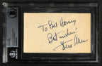 Steve Allen The Tonight Show Signed Index Card Beckett Slabbed Autograph0