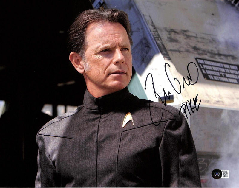 Bruce Greenwood Signed Star Trek Capt Pike Photo 11x14 Beckett Authenticated0