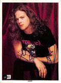 Jason Newsted Metallica Signed Magazine Photo 81/2 x 11 Beckett Authenticated0
