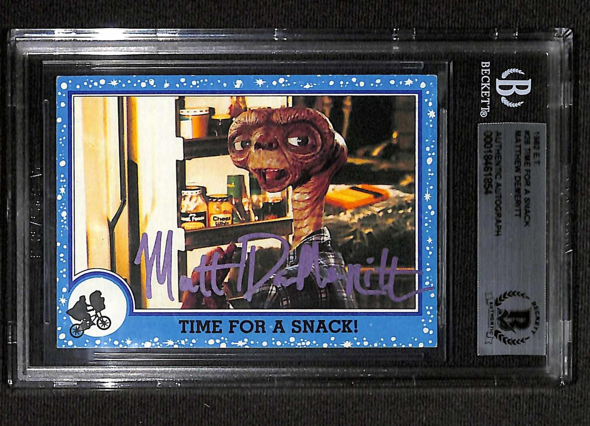 Matthew Demeritt Signed 1982 Topps E.T. #26 "Time for a Snack" BAS0
