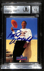 Paul Warfield Signed 1991 Pro Line Portraits Card Beckett Auto Grade 100