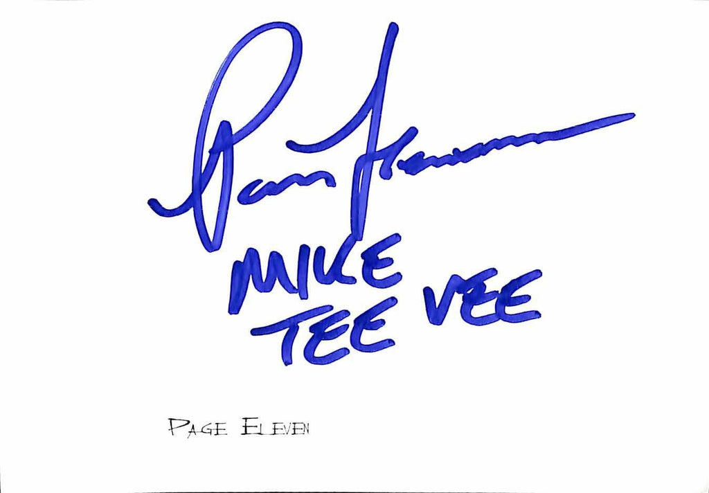 Paris Themmen Signed Cut Inscribed "Mike Tee Vee" Beckett Authenticated0