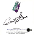 Bart Starr Packers HOF signed NSGA Sports Expo card cut Beckett0