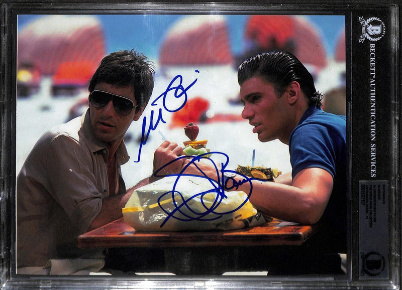 Al Pacino & Steven Bauer Signed Scarface 8x10 Photo Beckett0