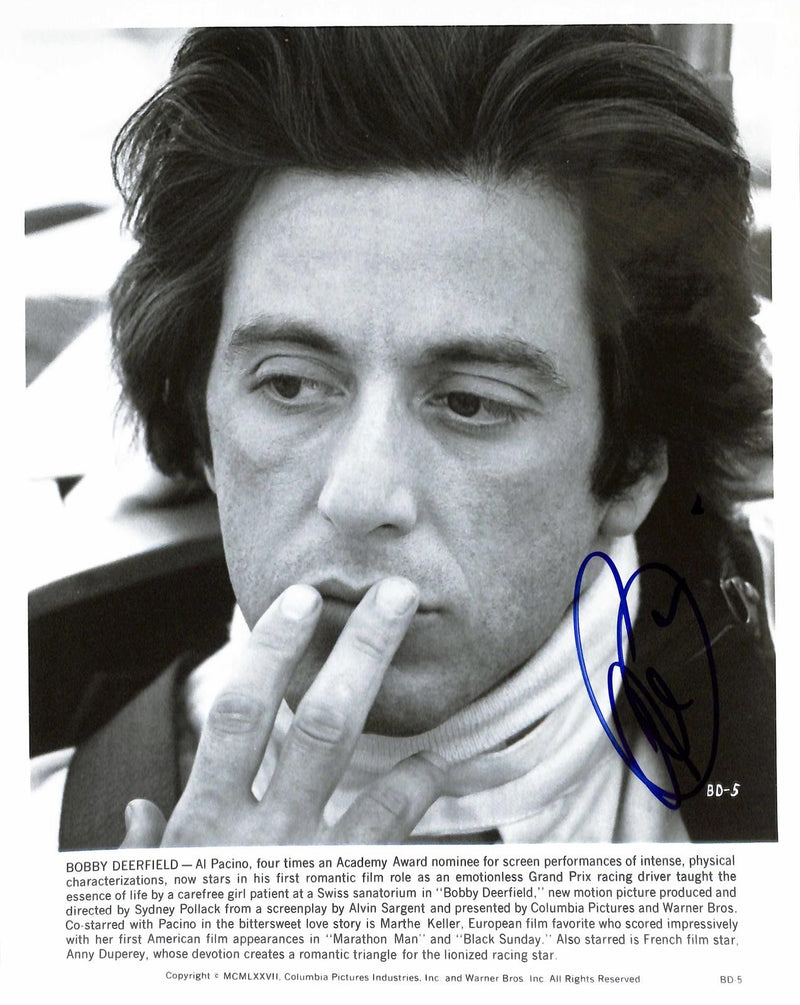 Al Pacino Vintage Signed Bobby Deerfield 8x10 Photo Still Beckett0