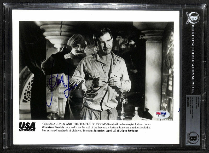 Harrison Ford Signed 8x10 Indiana Jones Temple of Doom Photo Beckett0
