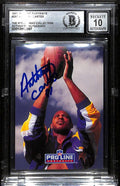 Anthony Carter Vikings Signed 1991 Pro Line Portraits Card Beckett Auto 100