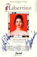 John Malkovich & Martha Plimpton Signed The Libertine Postcard Flier Beckett0