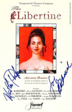 John Malkovich & Martha Plimpton Signed The Libertine Postcard Flier Beckett0