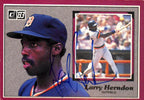 Larry Herndon Signed 1983 Donruss Giant Tigers Trading Card BAS0