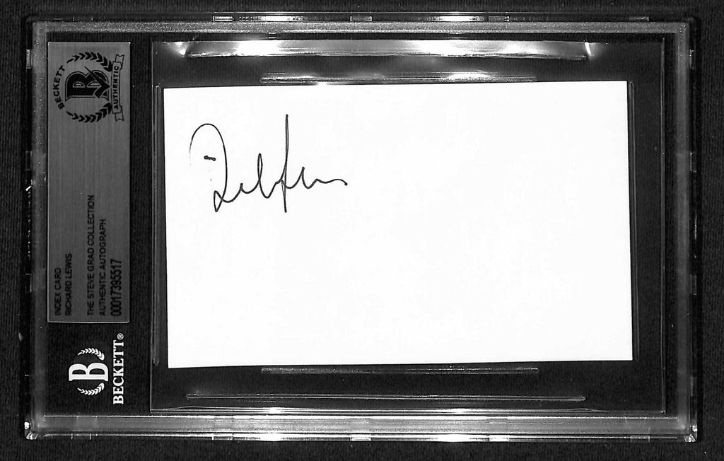 Richard Lewis Comedian/Actor Signed 3x5 Index Card BECKETT0