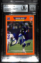 Herschel Walker Signed 1989 Pro Set Cowboys Card Beckett Auto 100