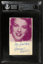 Rosemary Clooney Signed Index Card Beckett Slabbed Autograph0