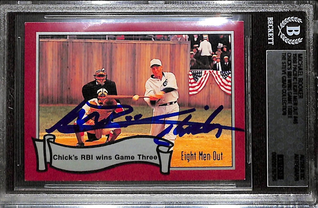 Michael Rooker Signed Eight Men Out 1988 Pacific Trading Card Beckett0
