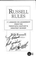 Bill Russell Celtics HOF Signed 'Russell Rules' Book Beckett0