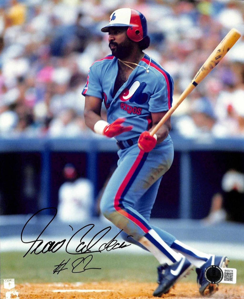Ivan Calderon Signed Montreal Expos Photo File 8x10 Beckett0