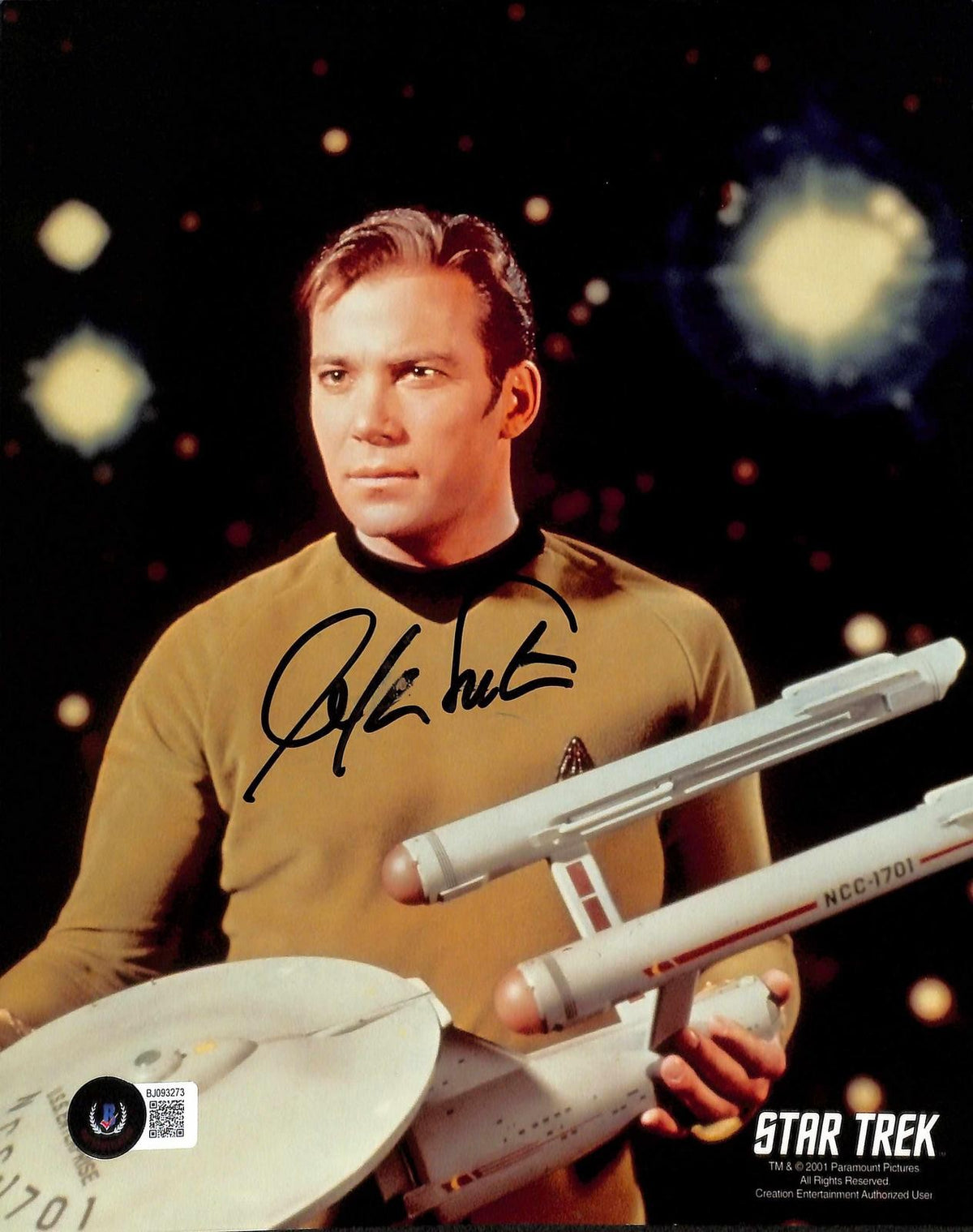 William Shatner Signed Star Trek Captain Kirk Signed 8x10 Photo BECKETT0