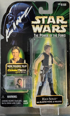 Kim Simmons Signed Star Wars Han Solo CommTech Action Figure BECKETT0