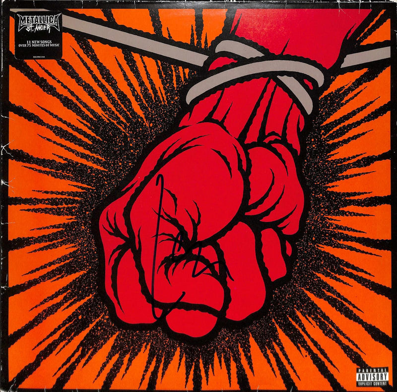 Lars Ulrich Signed Metallica St. Anger Album Beckett0