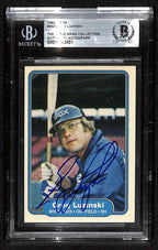 Greg Luzinski Signed 1982 Fleer Chicago White Sox Card Beckett0