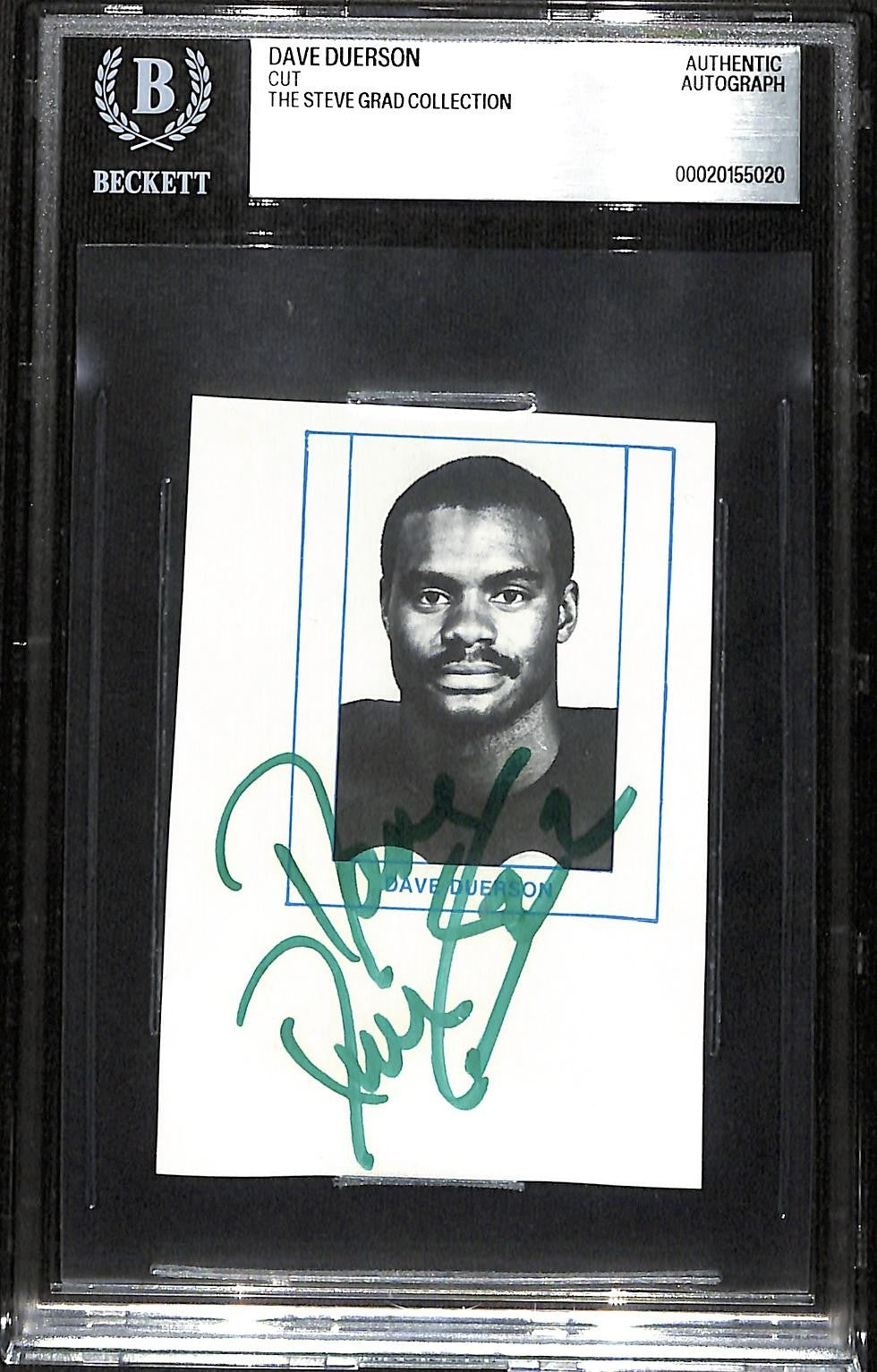 Dave Duerson Chicago Bears Signed Photo Cut Beckett (Grad Collection)0