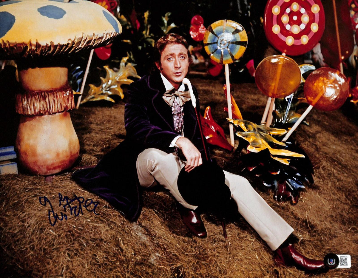 Gene Wilder Signed Willy Wonka Photograph 11x14 Beckett Authenticated0