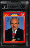 Dick Enberg Signed 1989 Pro Set Announcers Card Beckett Autograph0