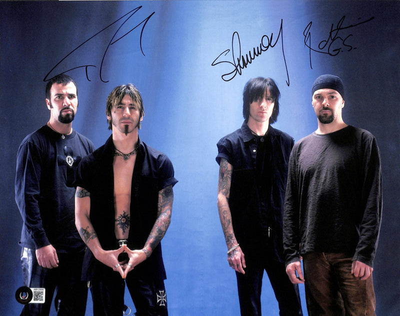 Godsmack Band x3 Signed 11x14 Photo BECKETT0